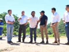 El Gobernador verificó el alteo del dique El Limón que duplica la reserva de agua para el departamento San Martín