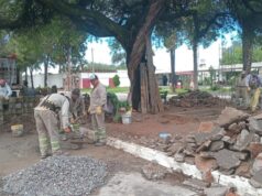 Comenzó la construcción del monolito para 3 héroes de Malvinas