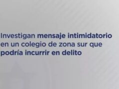 El mensaje intimidatorio detectado en un colegio de zona sur podría incurrir en el delito de Intimidación Pública