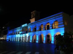 La Municipalidad iluminó el Cabildo en vísperas al 20 de Junio