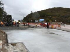 Comenzó el hormigonado en el acceso al cerro San Bernardo en el sentido centro – este