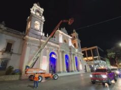 Comenzó la renovación del sistema de iluminación de la Catedral Basílica