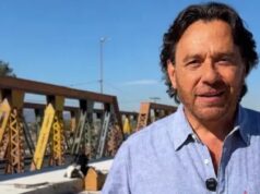 Puentes sobre el río Vaqueros y Circunvalación: Sáenz supervisó la obra que avanza con asistencia financiera provincial