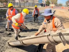 Plan Vial Zona Norte: inició el hormigonado en la colectora de avda. Bolivia